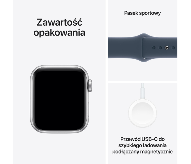 Apple Watch SE 2 40/Silver Aluminum/Storm Blue Sport Band S/M GPS - 1180642 - zdjęcie 8